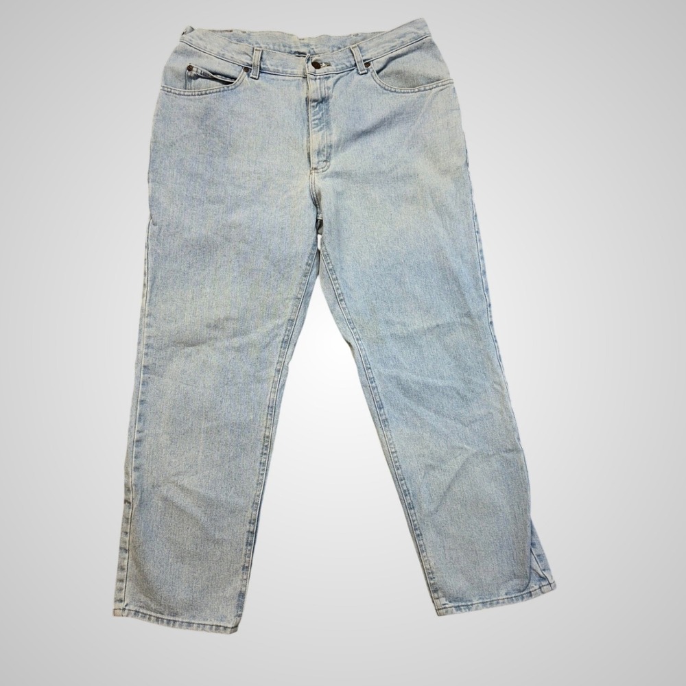 Lee Straight Leg Jeans Mens 38x30 Light Blue Good Vintage 90s Denim Workwear